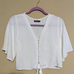 Bershka white short sleeve top